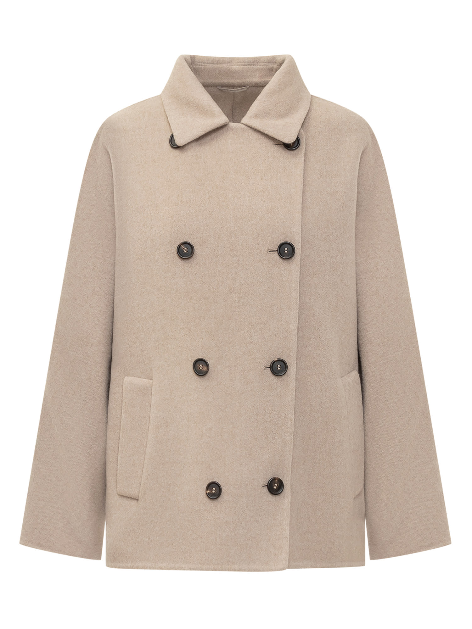 Shop Brunello Cucinelli Coat In Camel Chiaro