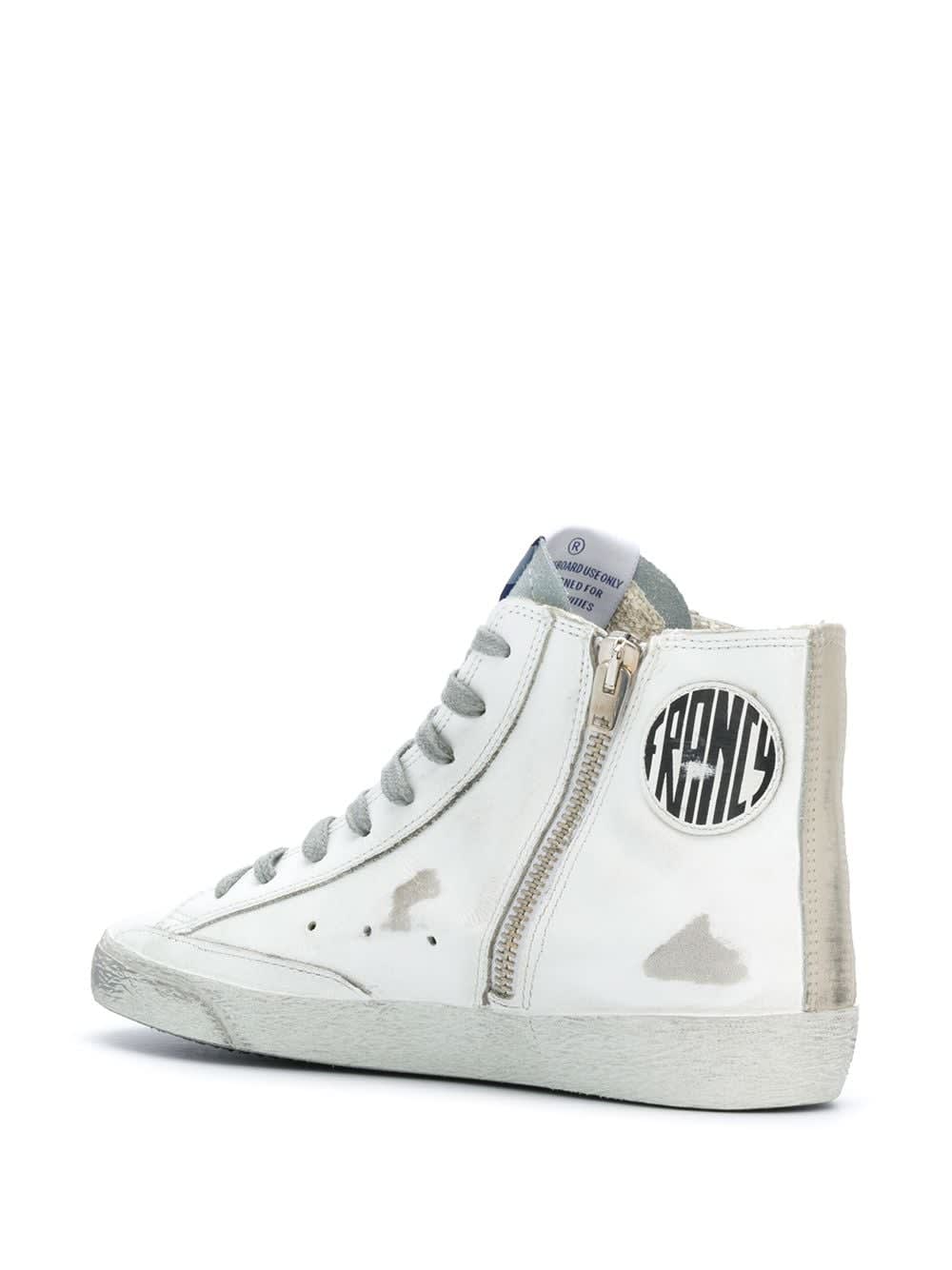 Francy Leather Upper Suede Laminated Star In White/silver Milk