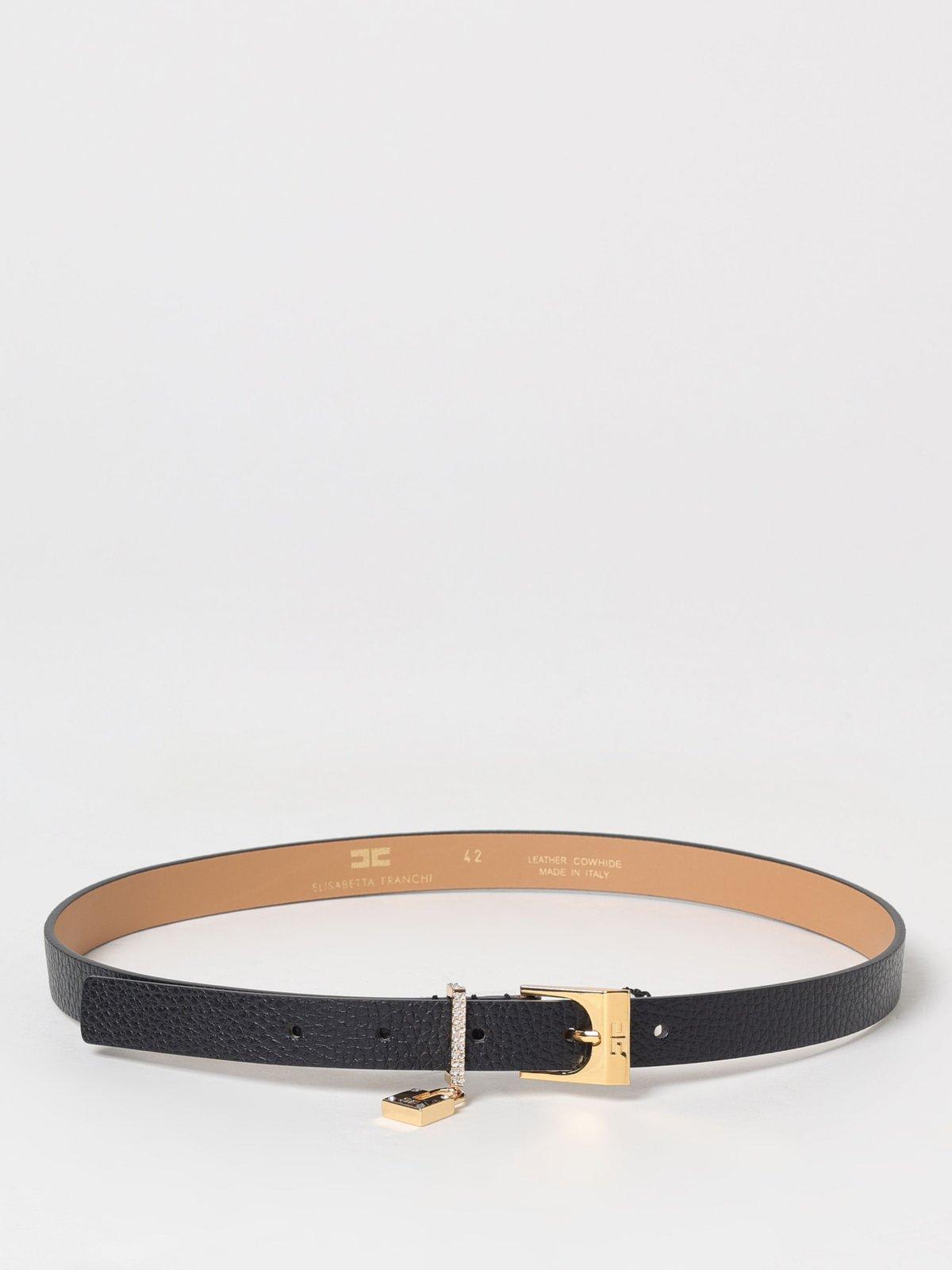 Logo Engraved Embellished Belt Elisabetta Franchi