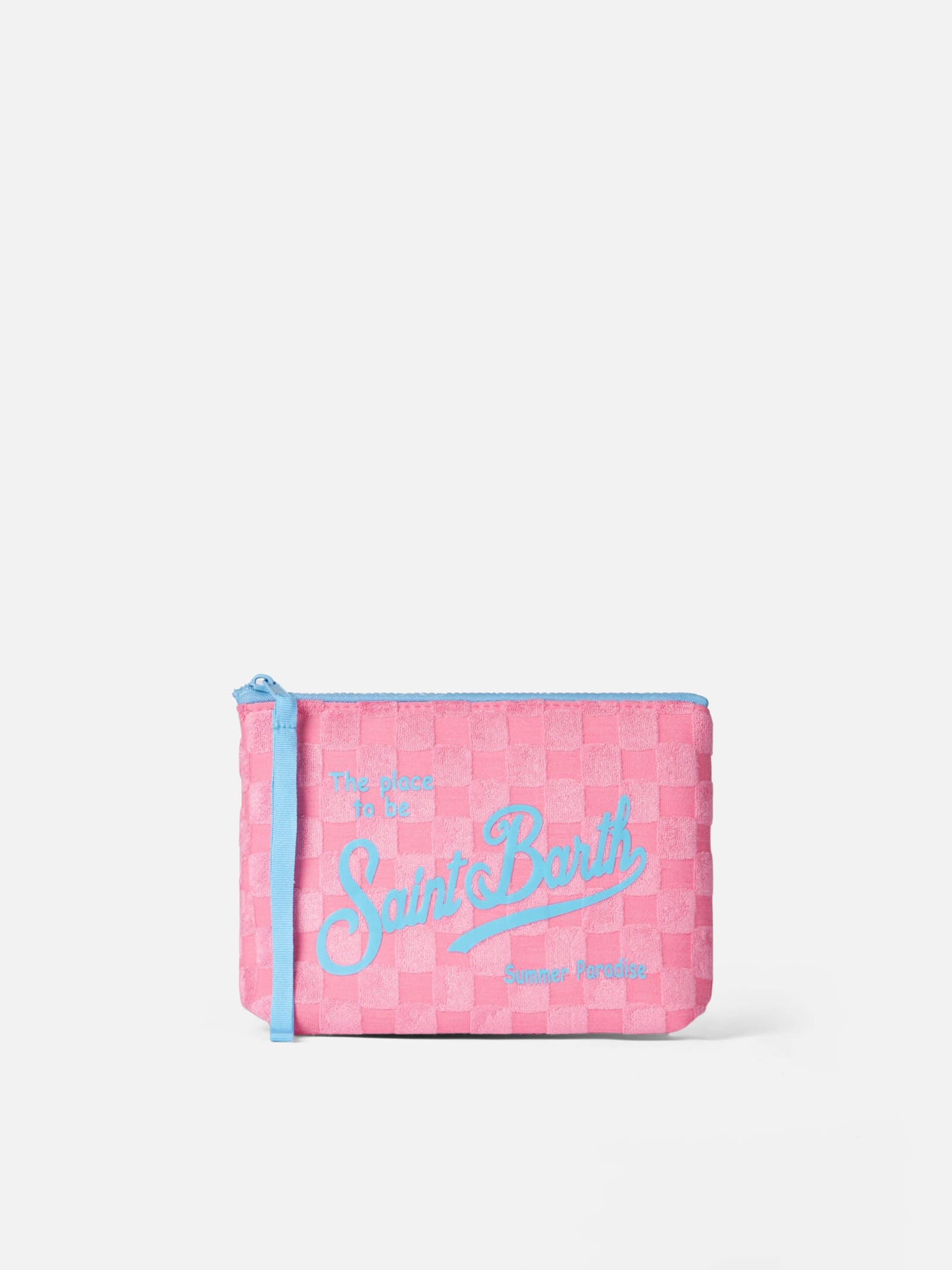 Mc2 Saint Barth Aline Pink Terry Pochette With Check In Pink