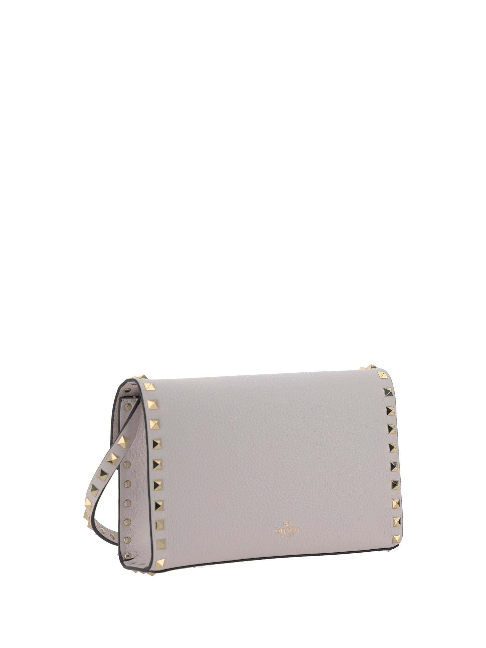 Shop Valentino Small Rockstud Shoulder Bag In Lilac