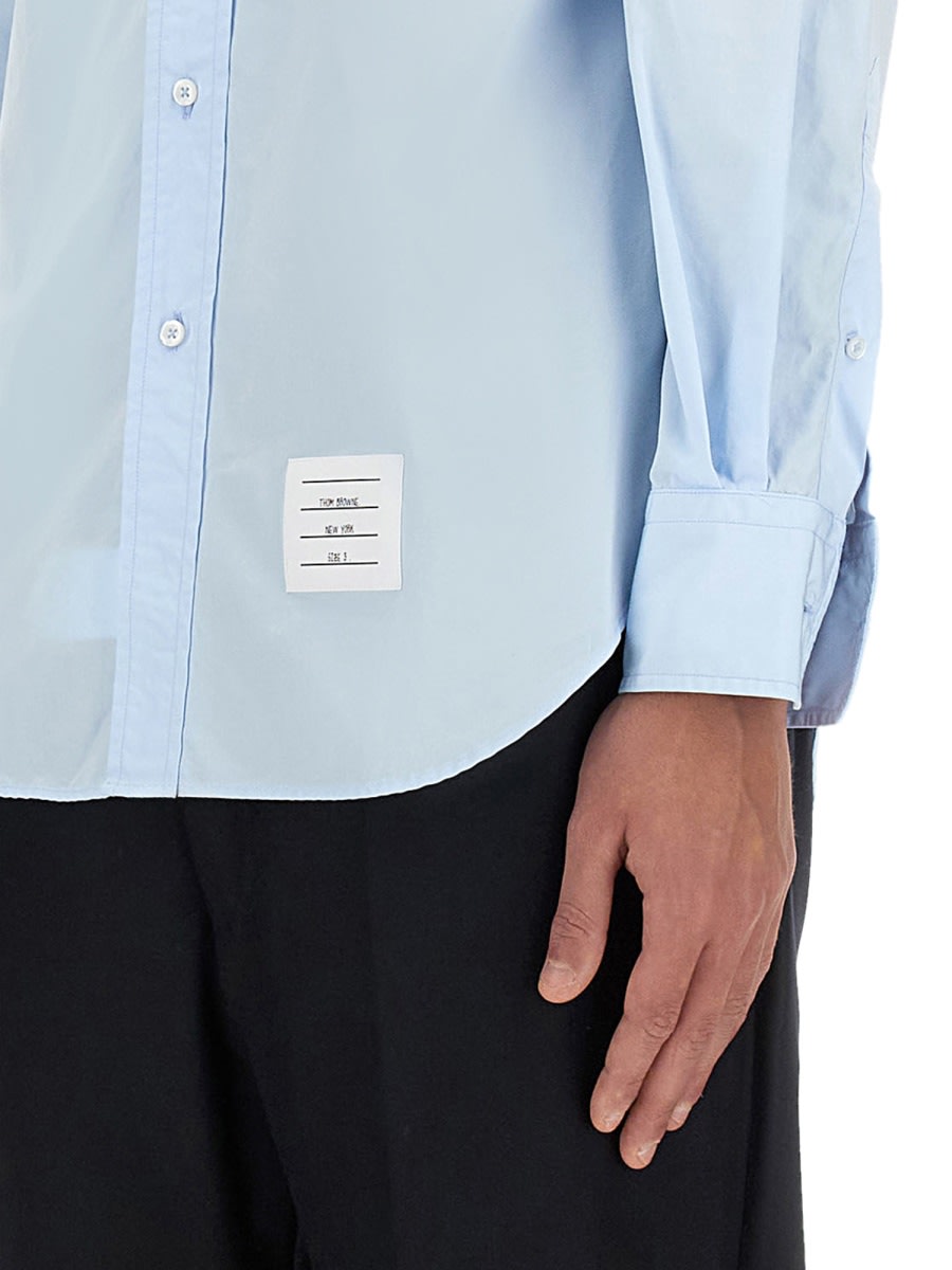 Shop Thom Browne Classic Shirt In Blue