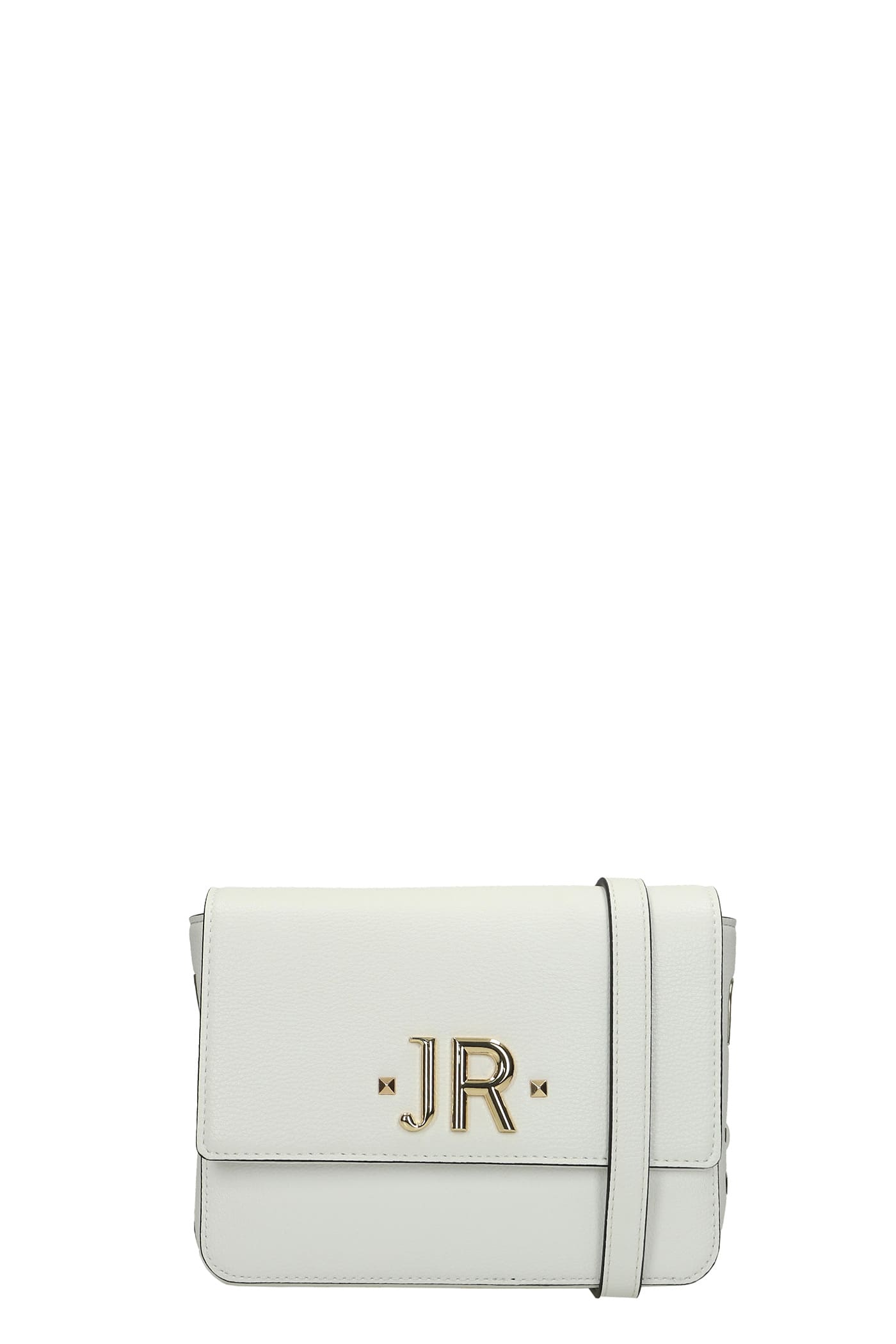 John Richmond Sepef Shoulder Bag In White Faux Leather