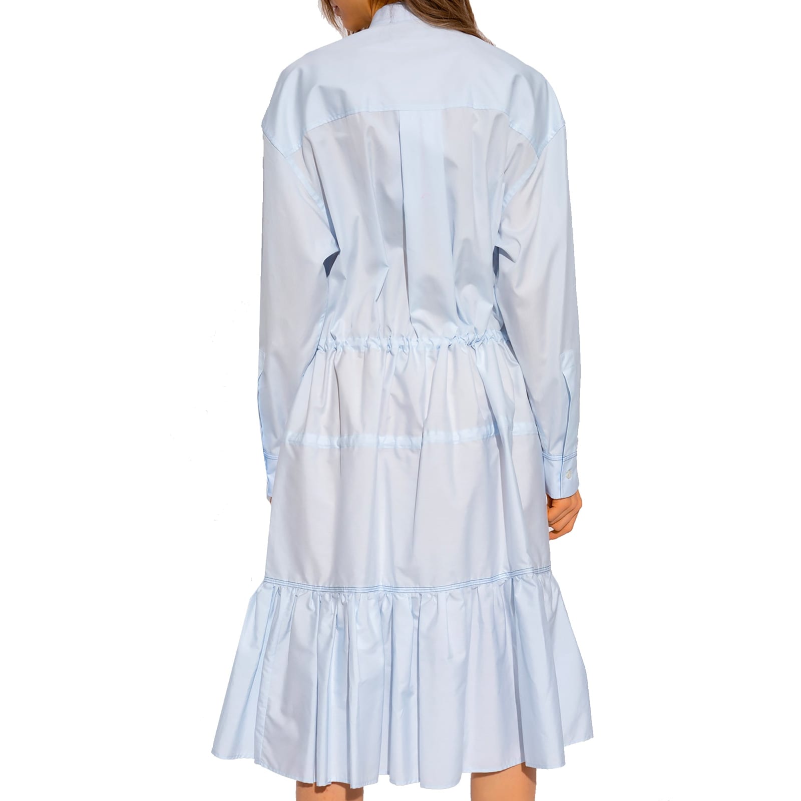 Shop Marni Cotton Dress In Blue