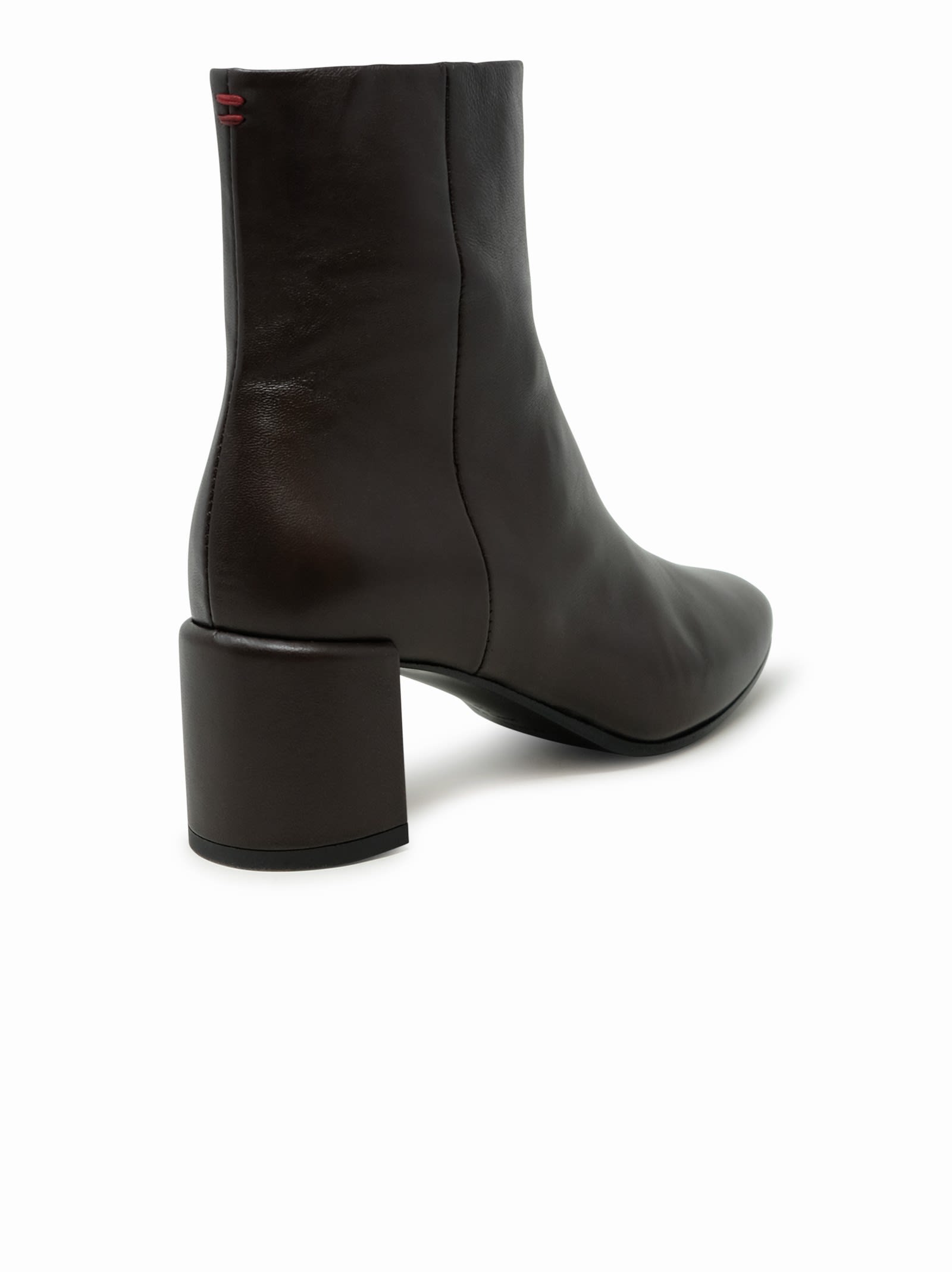 Halmanera Beta16 Black Leather Baron Ankle Boots In Brown