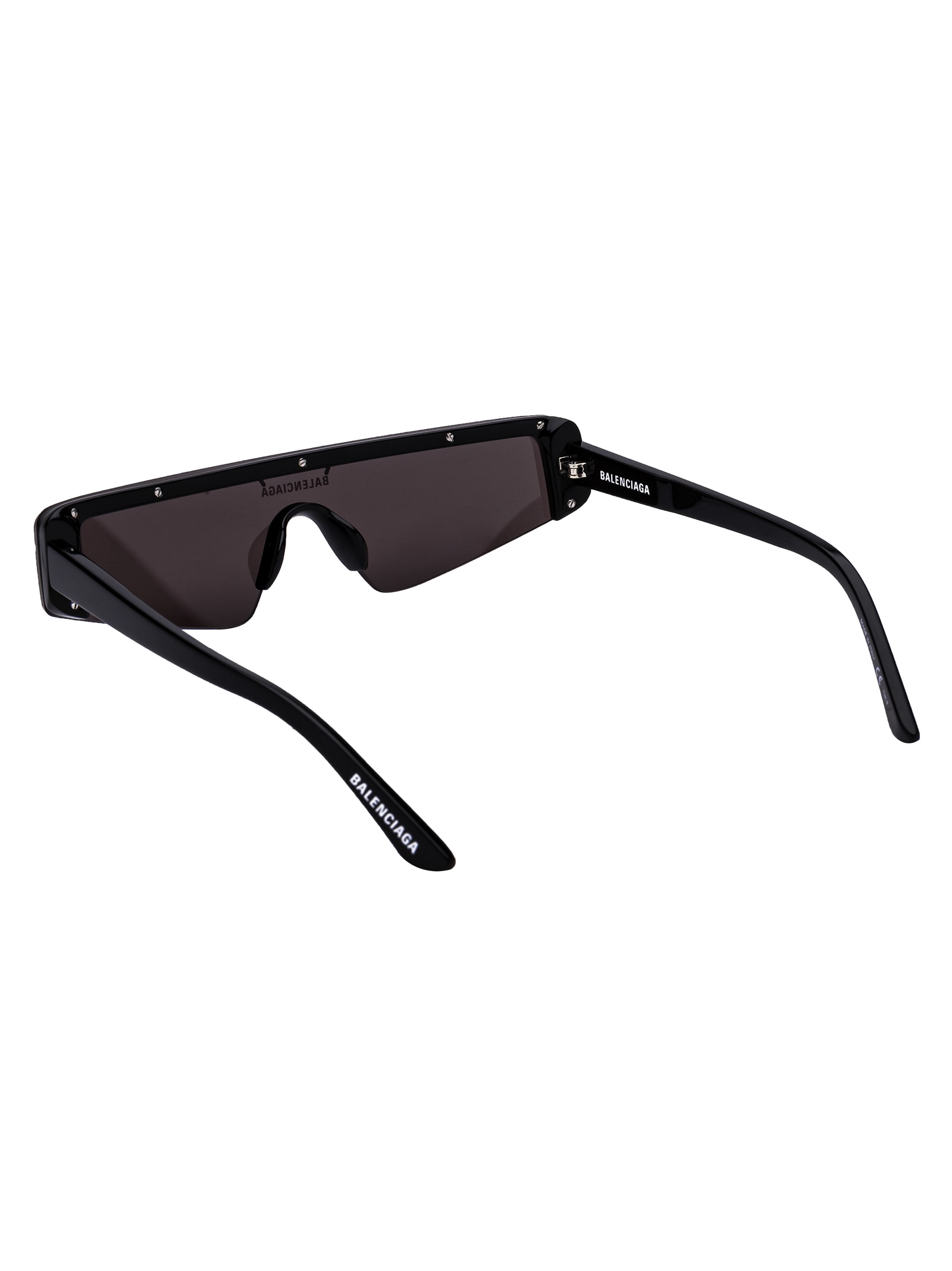 Shop Balenciaga Bb0003s Sunglasses In 001 Black Black Grey