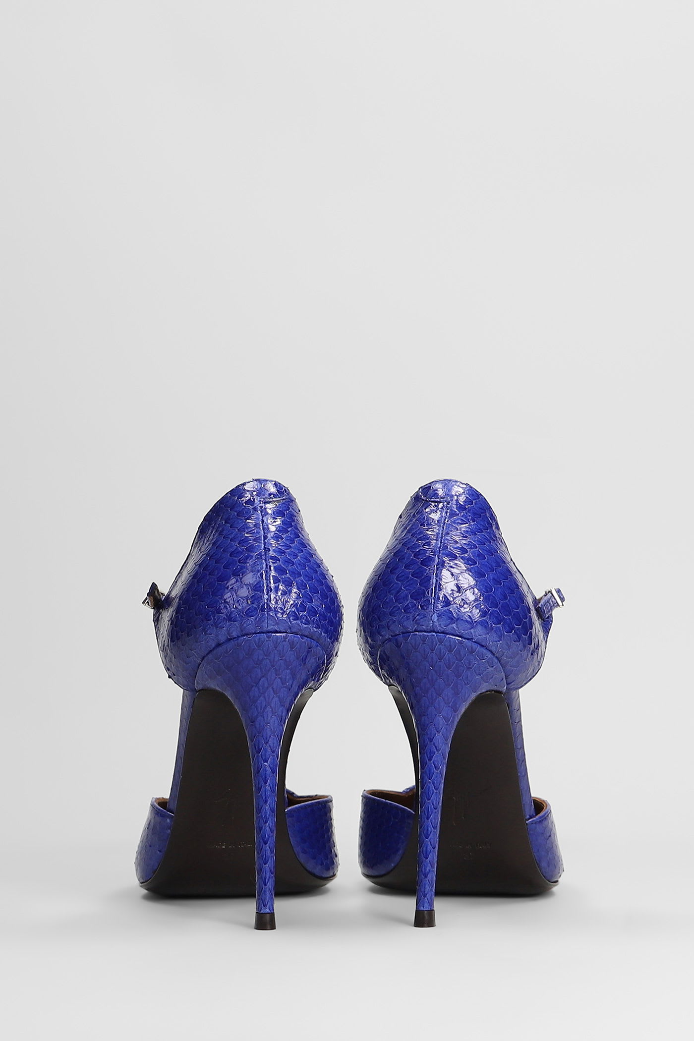 Giuseppe Zanotti Raquel D Orsay 105 Pumps In Blue Leather In Blue