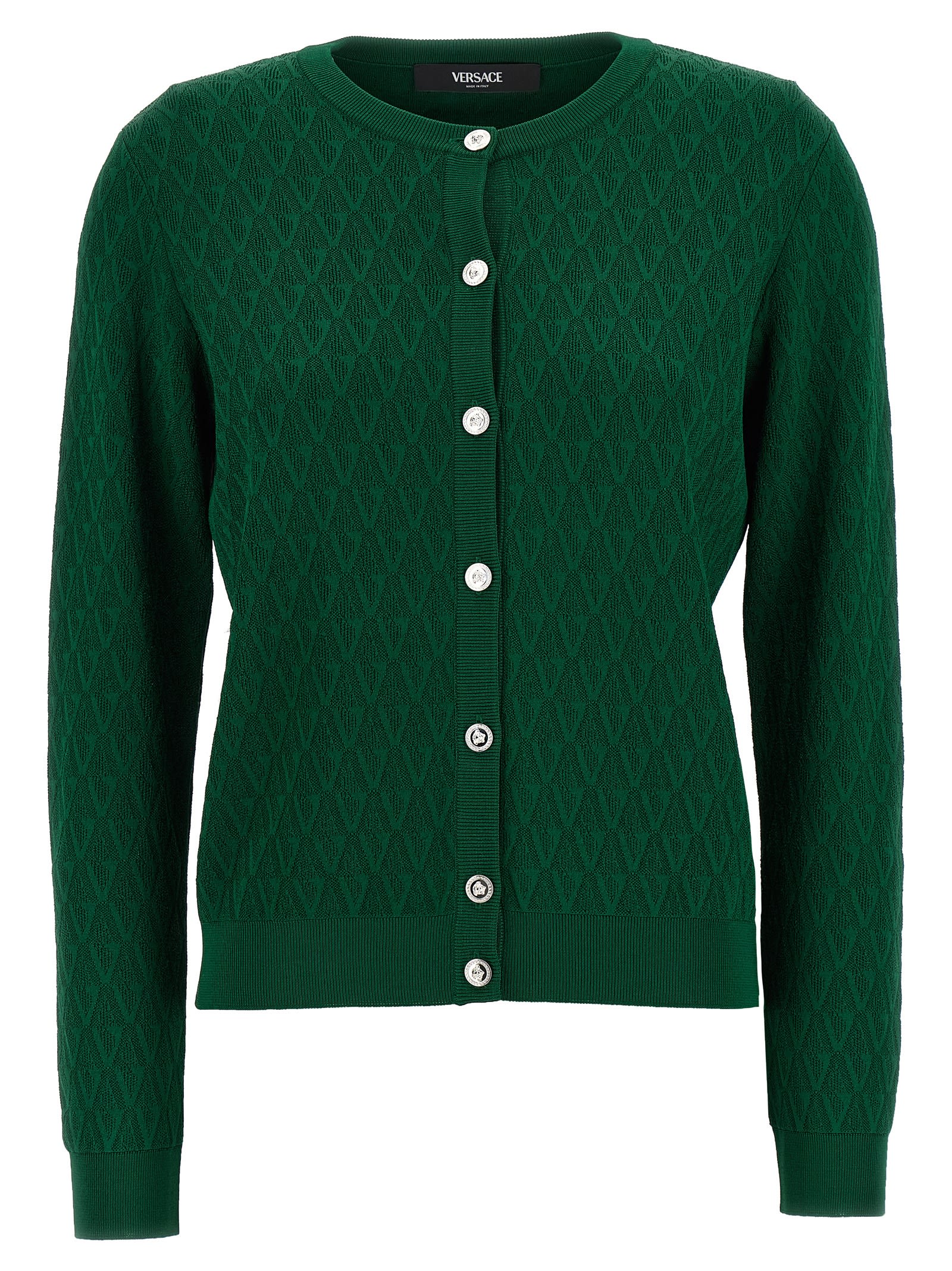 Versace Cardigan Pattern V In Green