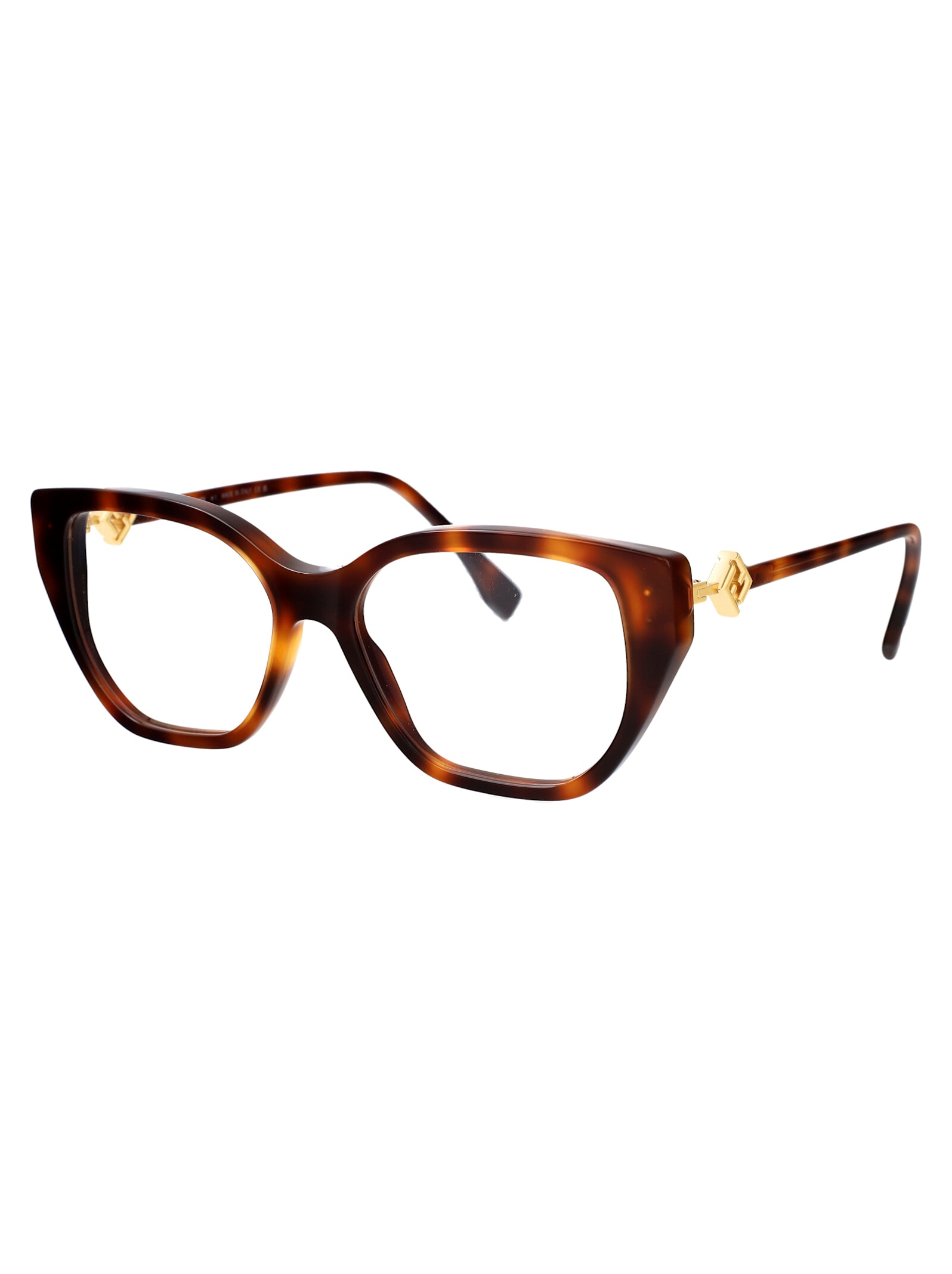 Shop Fendi Ff Diamonds Glasses In Havana