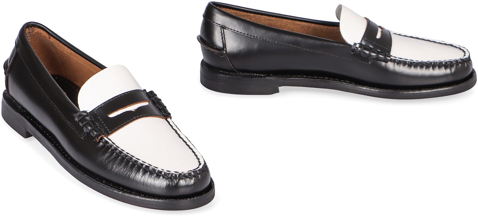Sebago Classic Dan Smooth Leather Loafers In Black
