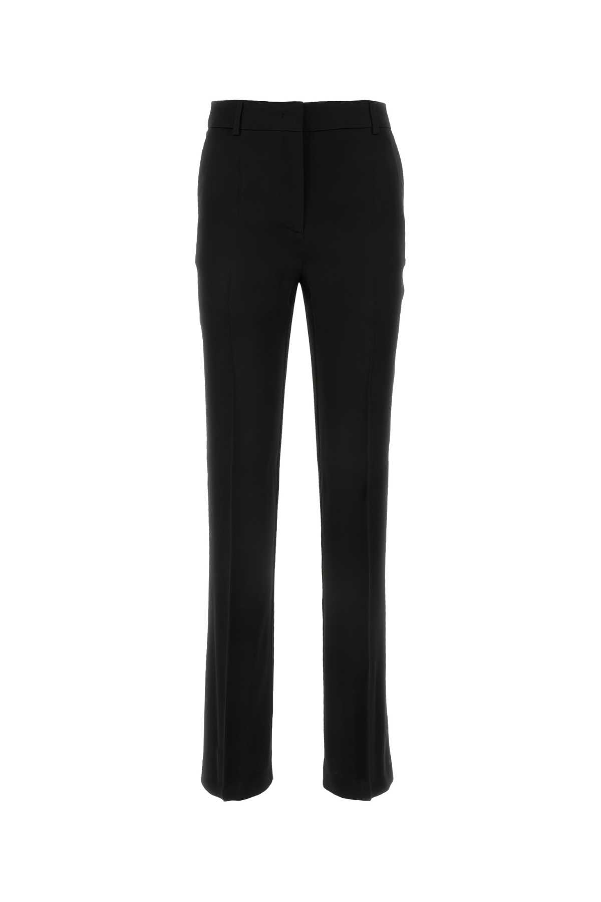 Black Satin Cigarette Pant