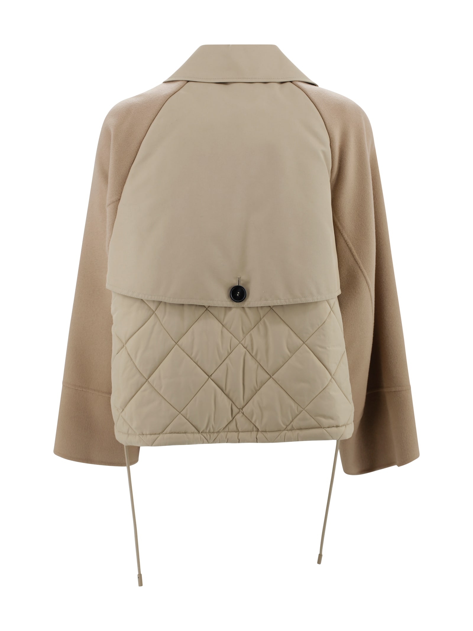 Weekend Max Mara Double-breasted Long-sleeved Jacket In Camel