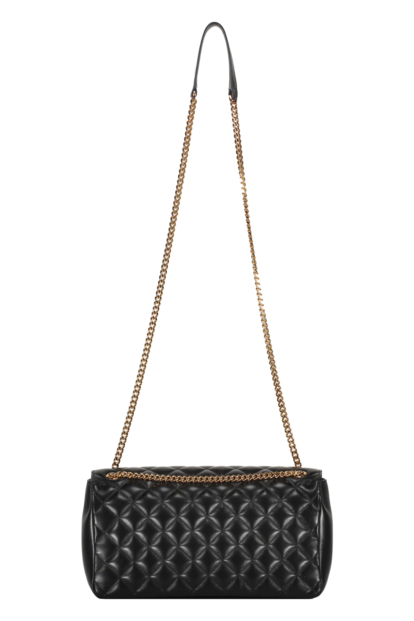 Versace Leather Crossbody Bag In Black