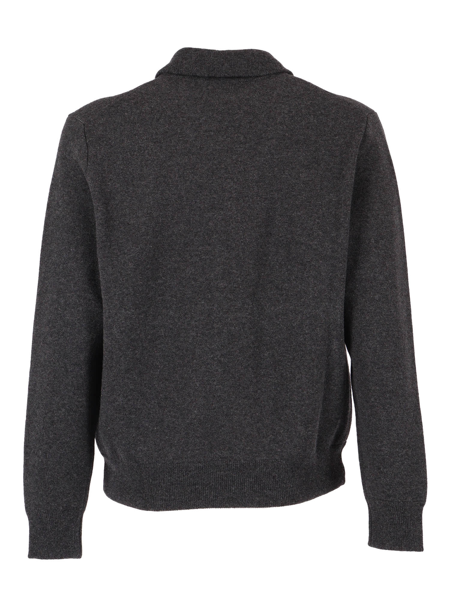 Lardini Double Knitted Bomber Jacket In Gray