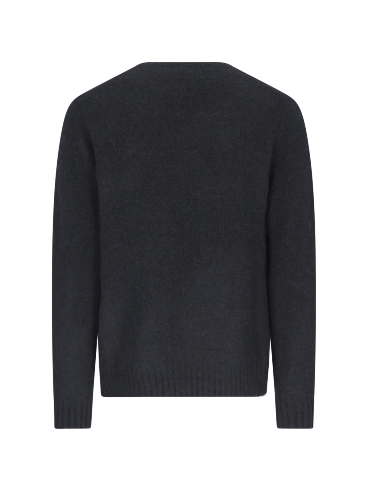 Shop Polo Ralph Lauren Logo Crew Neck Sweater In Black