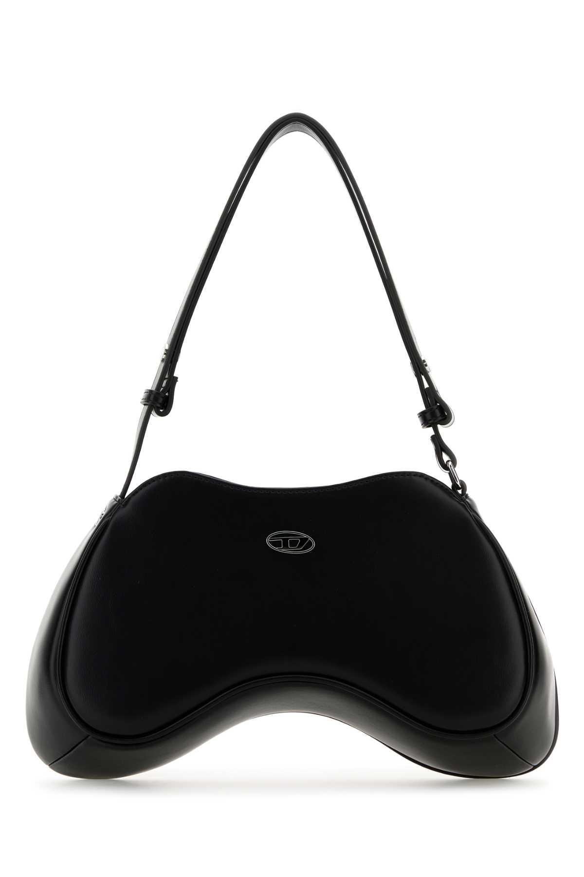 Shop Diesel Black Synthetic Leather Play Shoulder Bag In T8013