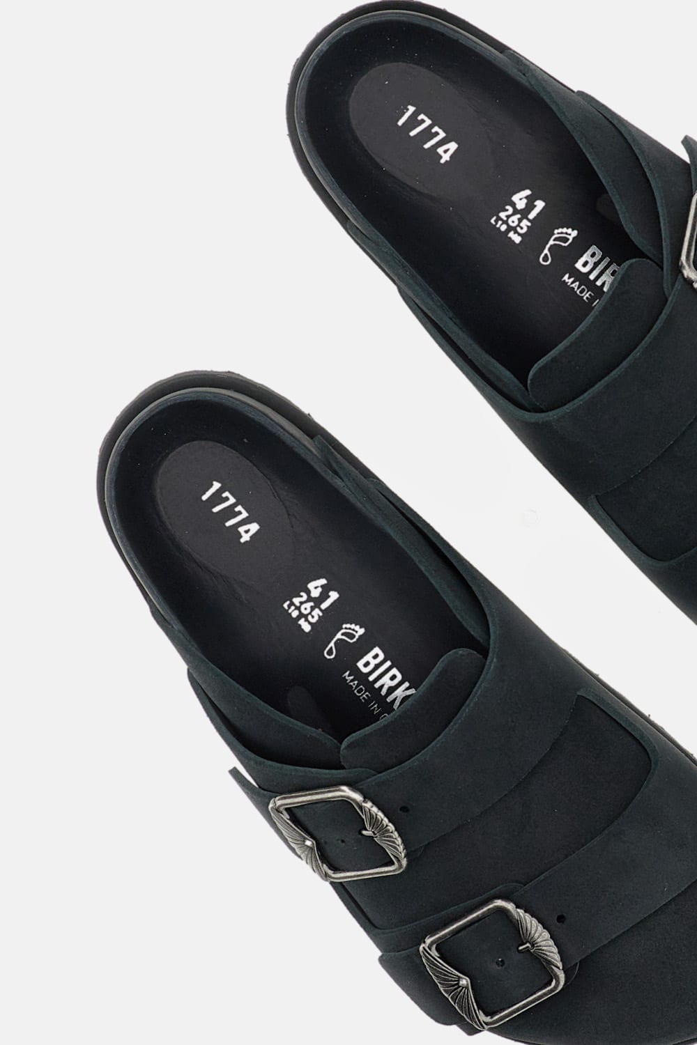 Birkenstock 1774 Becomes Berlin 222 West Suede Exq In Black