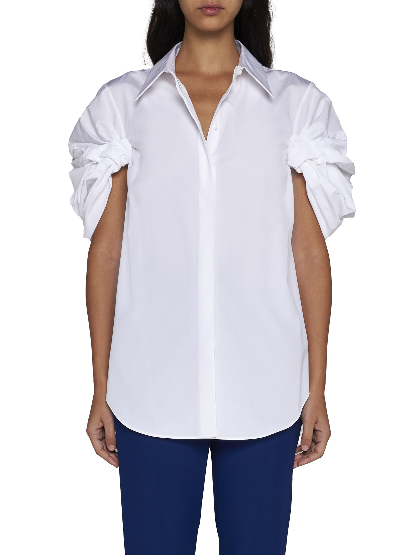 Shop Alexander Mcqueen Shirt In Opticalwhite