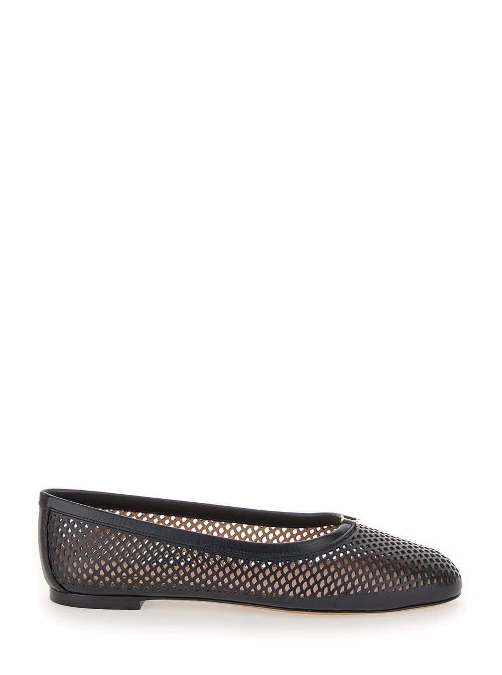 Shop Chloé Marcie Black Ballerinas With Logo In Leather Woman