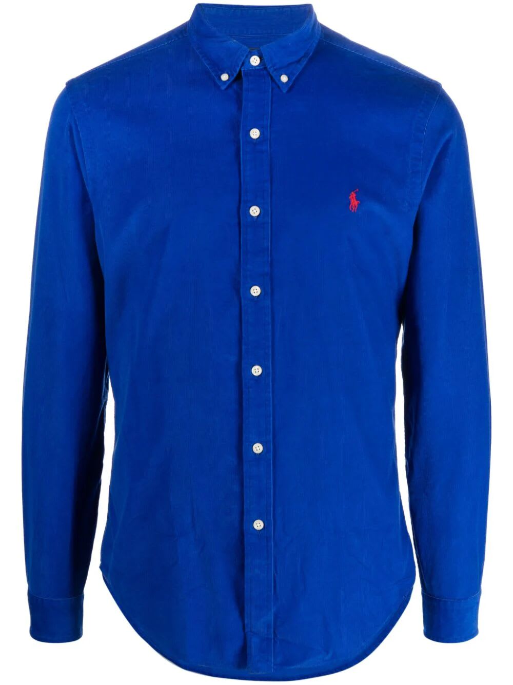 Shop Polo Ralph Lauren Corduroy Long Sleeve Sport Shirt In New Sapphire
