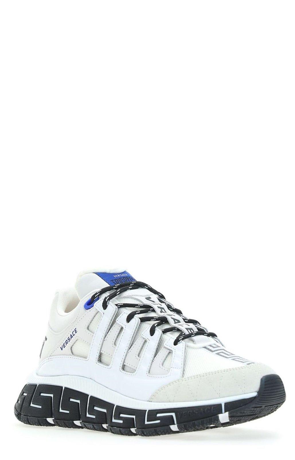 VERSACE LOGO DETAILED LACE-UP SNEAKERS