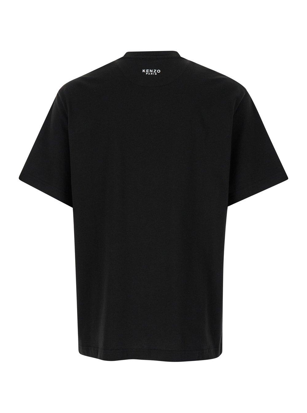 Shop Kenzo Boke Embroidered Crewneck T-shirt In J Black