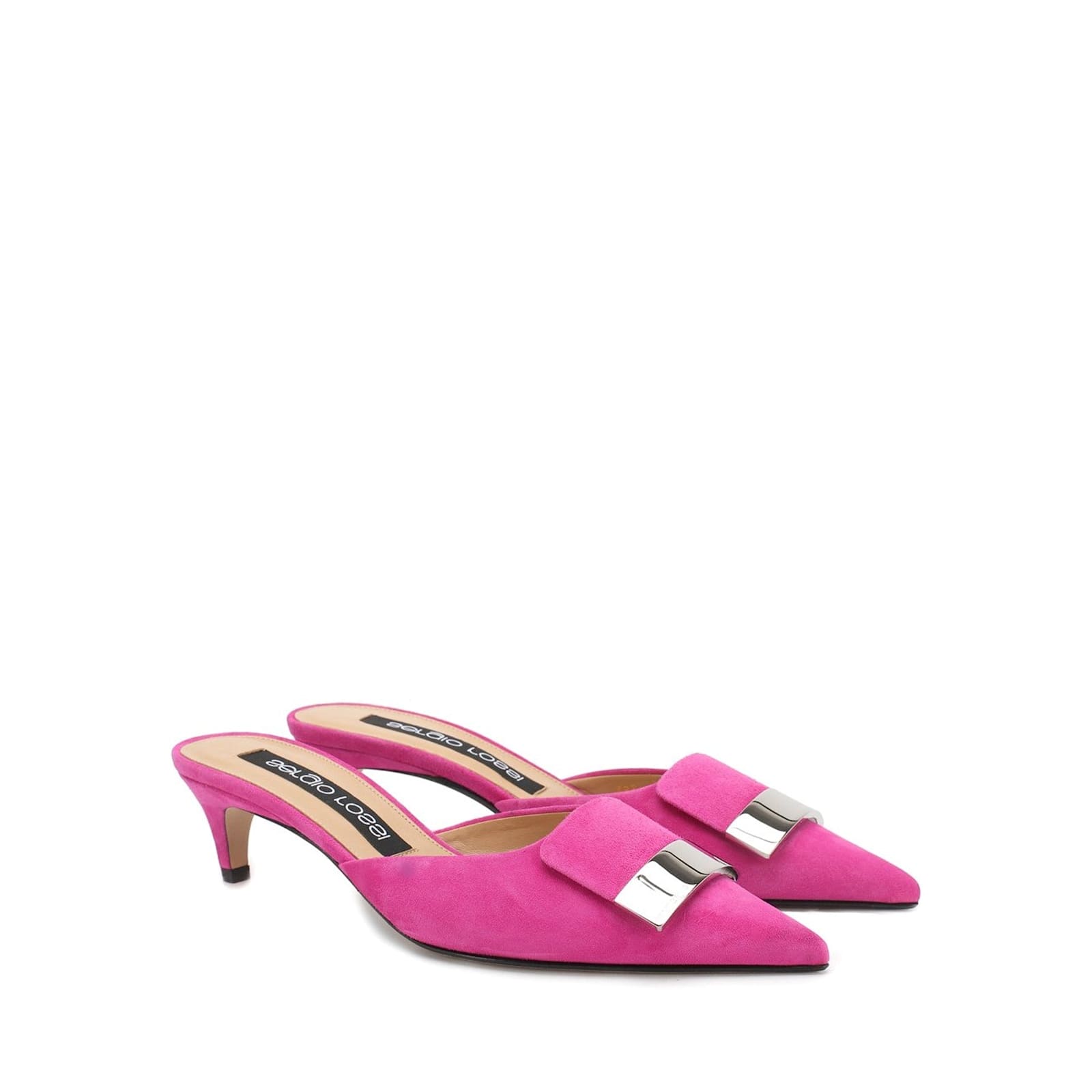 Sergio Rossi Leather Mules In Pink