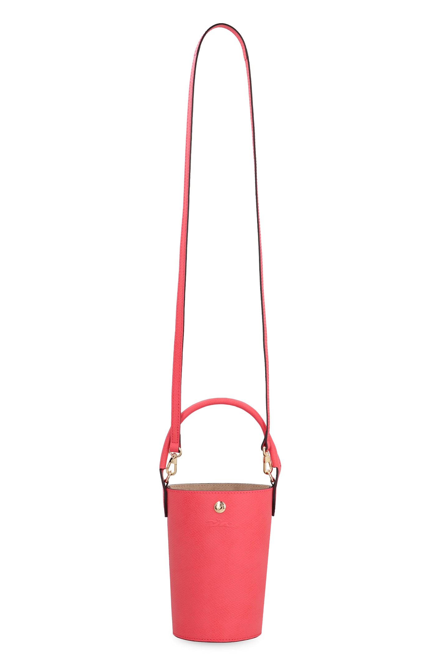 Shop Longchamp Xs Épure Leather Bucket Bag In Red