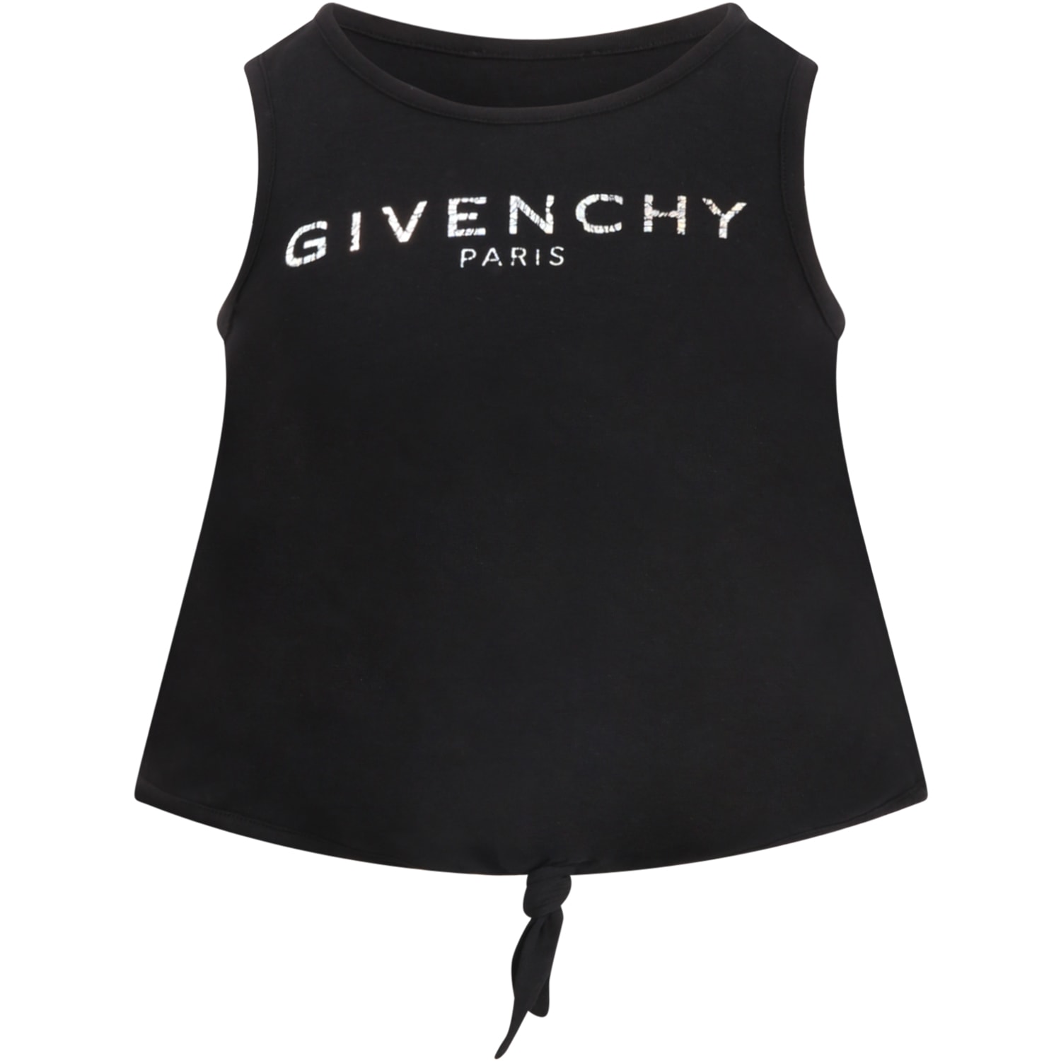 Givenchy Black Tank-top For Girl With Logo