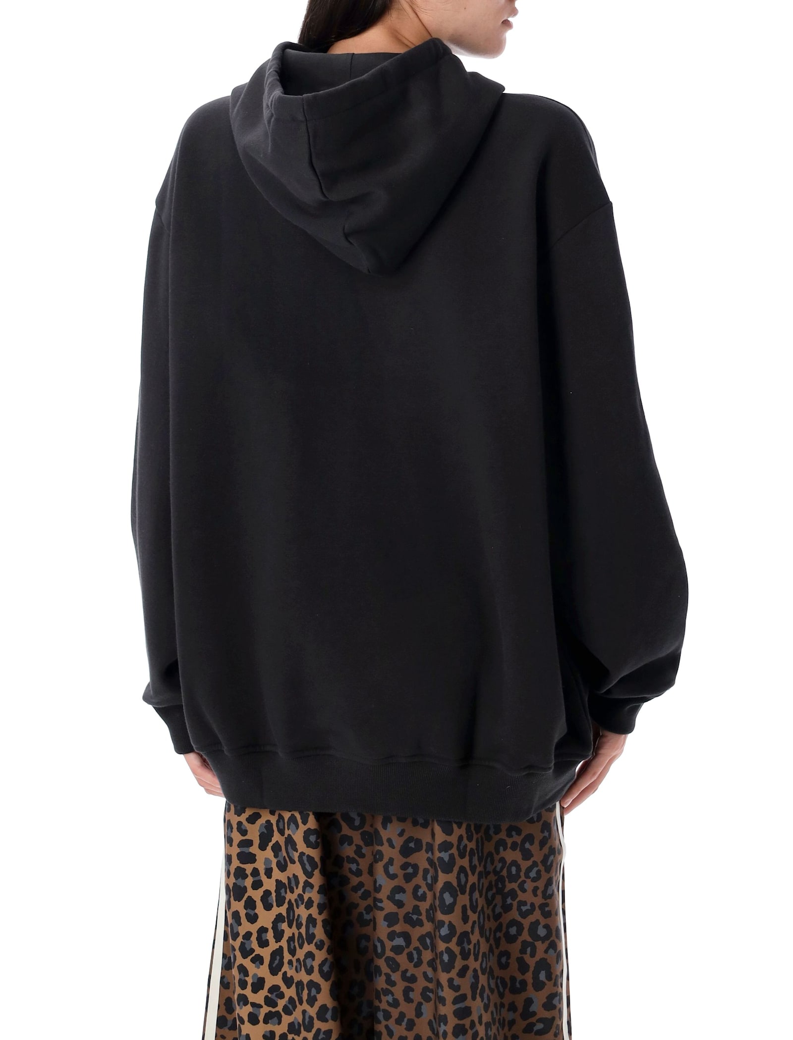 Adidas Originals Essential Oversized Fleece Hoodie In Black