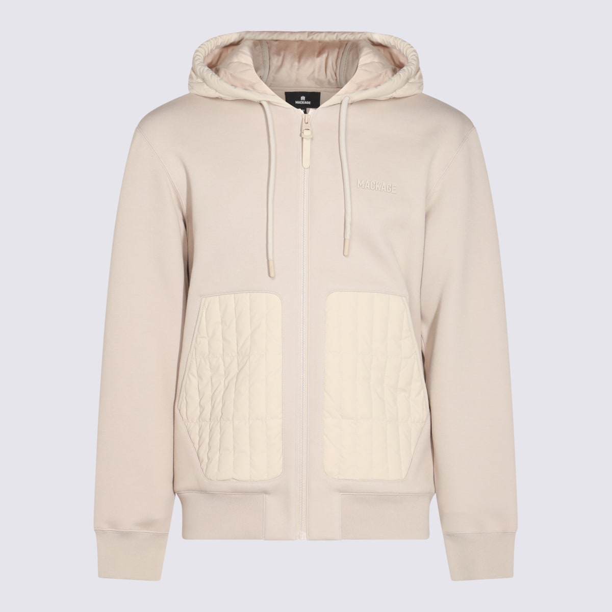 MACKAGE BEIGE NYLON SWEATSHIRT 