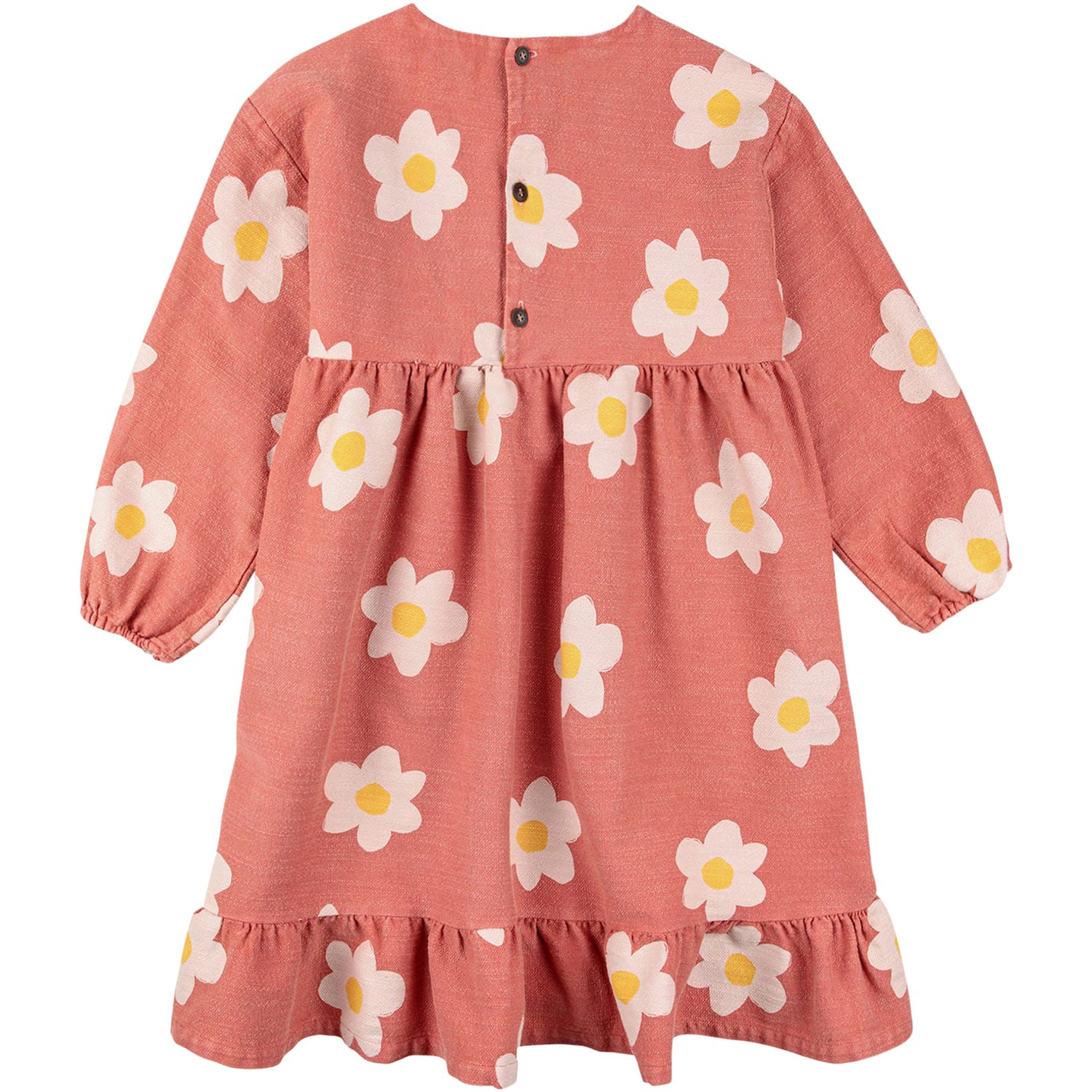 Shop Bobo Choses Pink Dress For Girl With Daisies