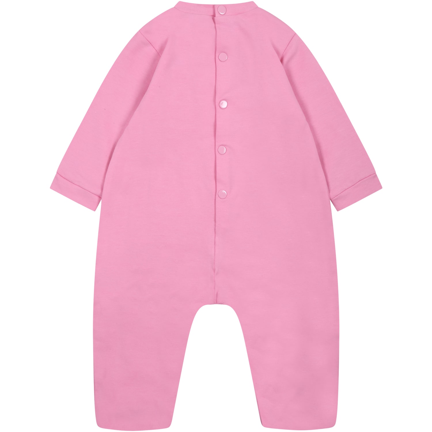 Shop Msgm Pink Set For Baby Girl With Violet Logo