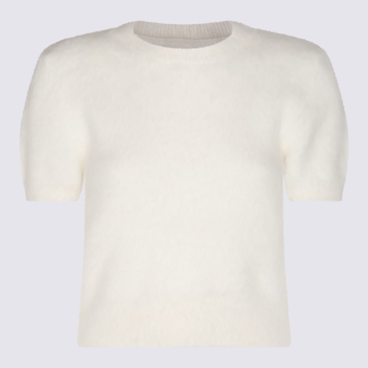 Shop Maison Margiela White Wool Blend T-shirt