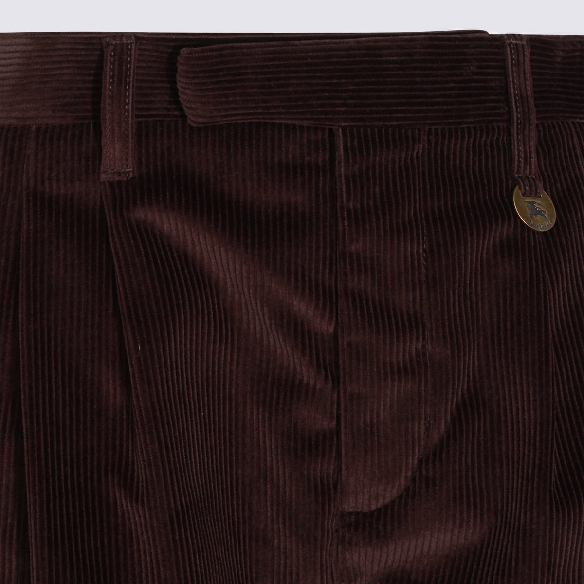 Burberry Relaxed Fit Trousers Cuffed Hem In Multi