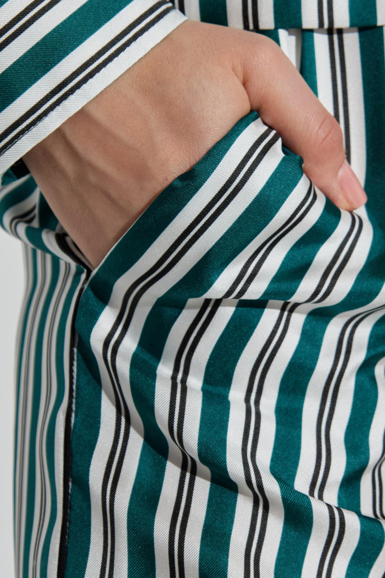 Max Mara Silk Trousers Ladino In Green