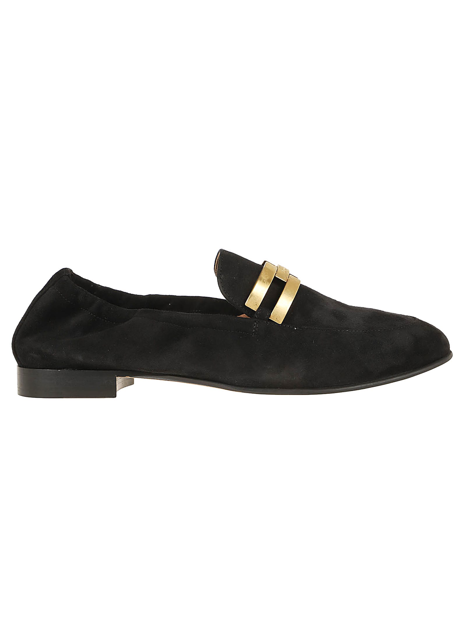 Aquazzura Soft Suede Loafers Elastic Sides In Black