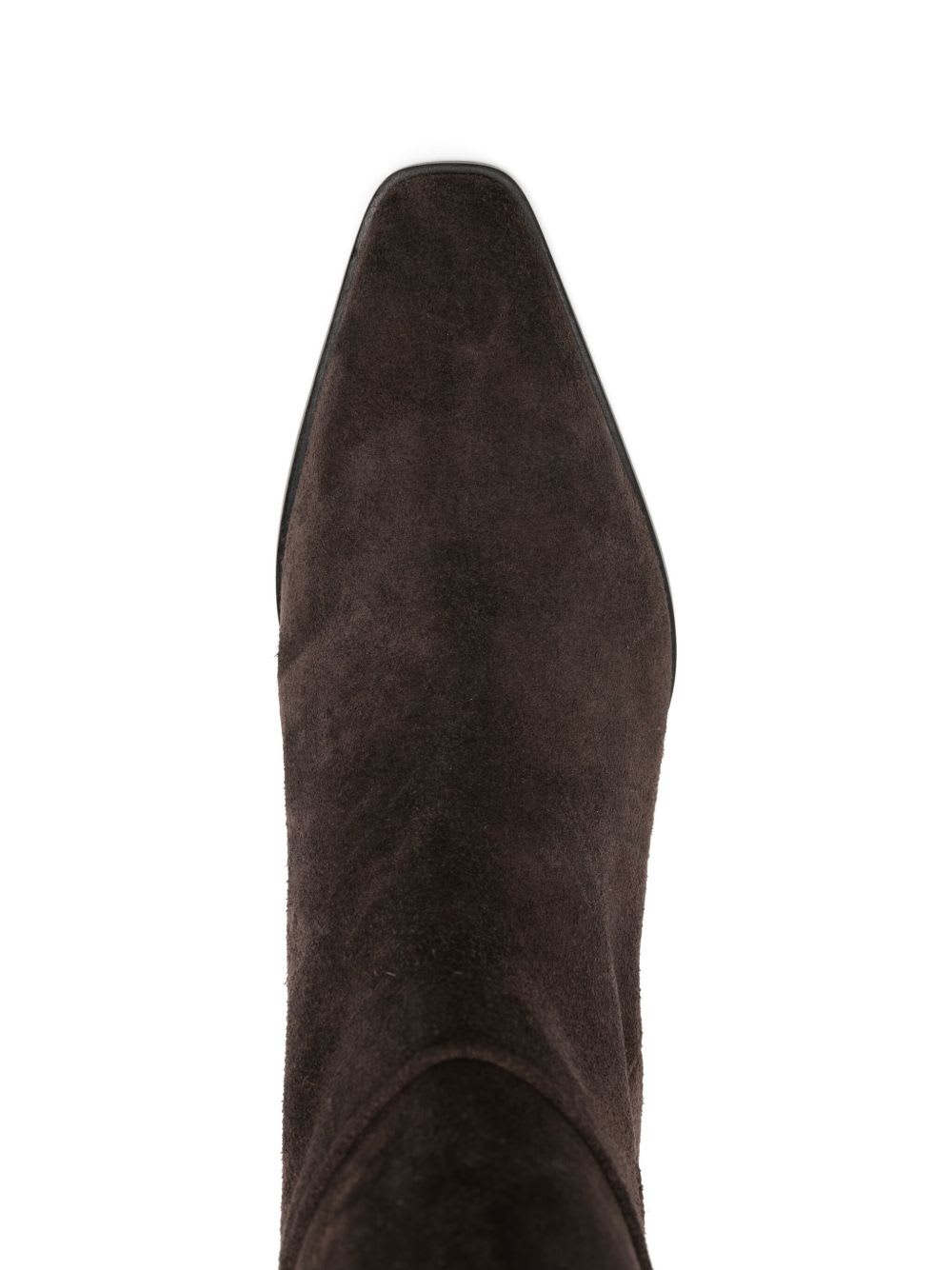 Aeyde 40mm Medea Suede Pointed-toe Boots In Brown