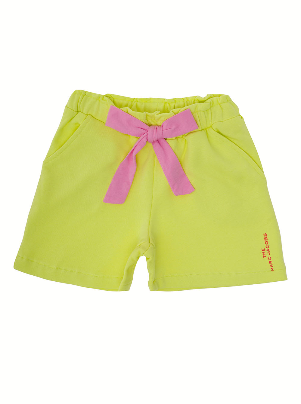 Marc Jacobs Girl Cotton And Yellow Shorts With Bow