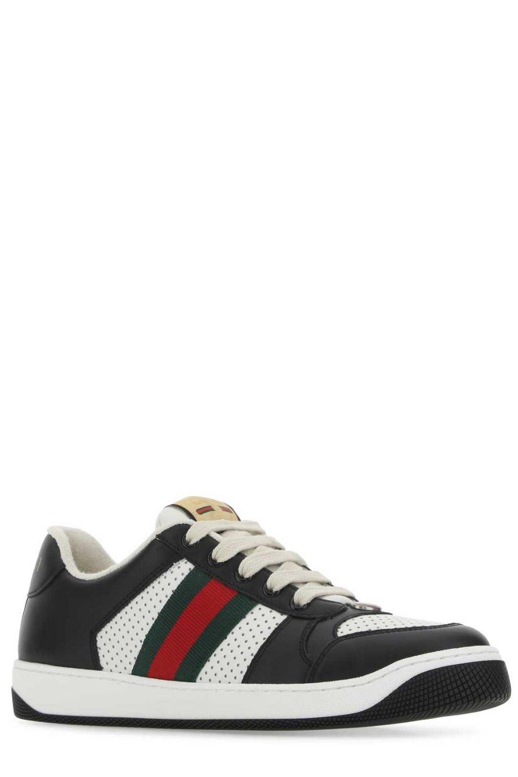Shop Gucci Screener Laced Low-top Sneakers