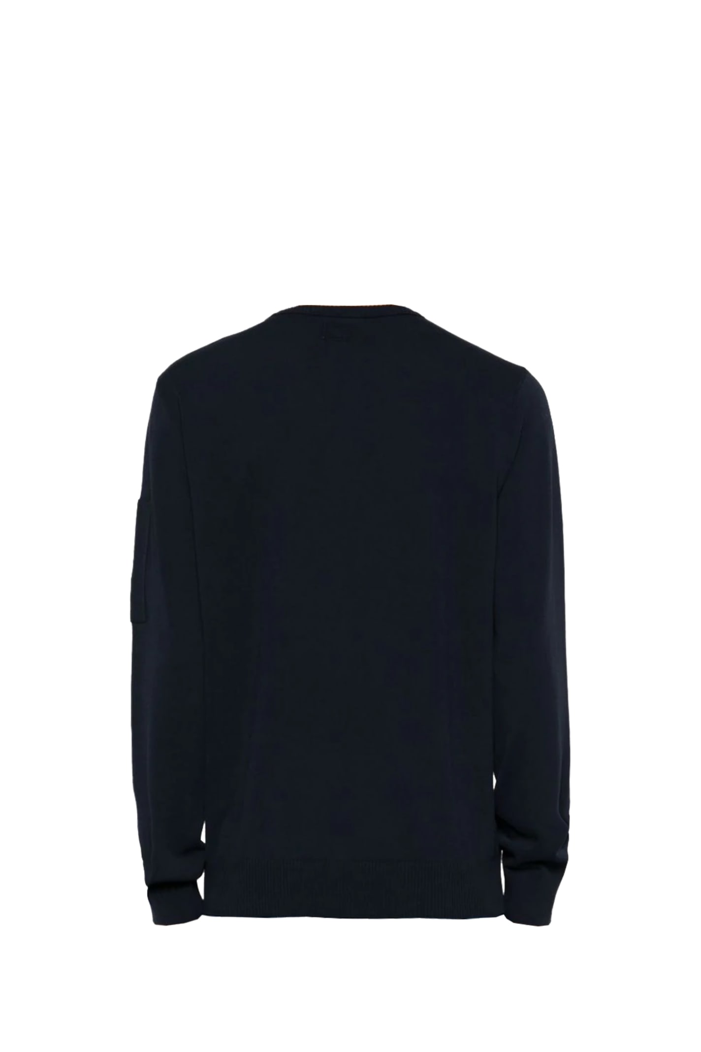 Shop C.p. Company Old Dyed Crewneck Sweatshirt In Total Eclipse