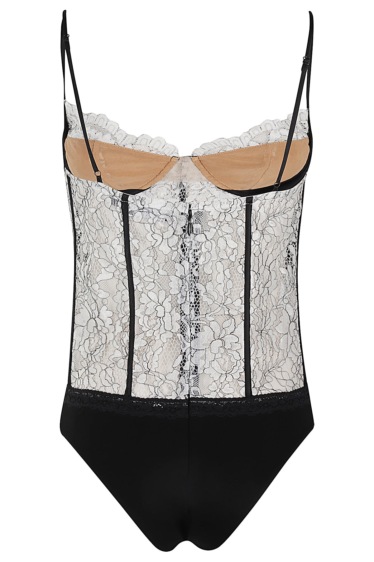 Shop Retroféte Lovisa Corset Bodysuit In Blkw Black White