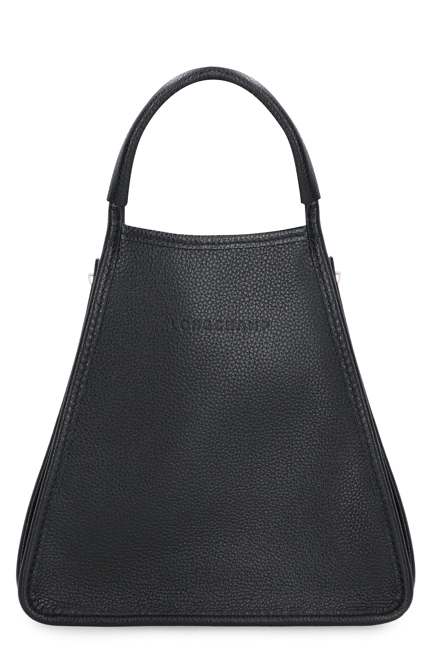 Shop Longchamp Le Foulonné S Leather Bag In Black