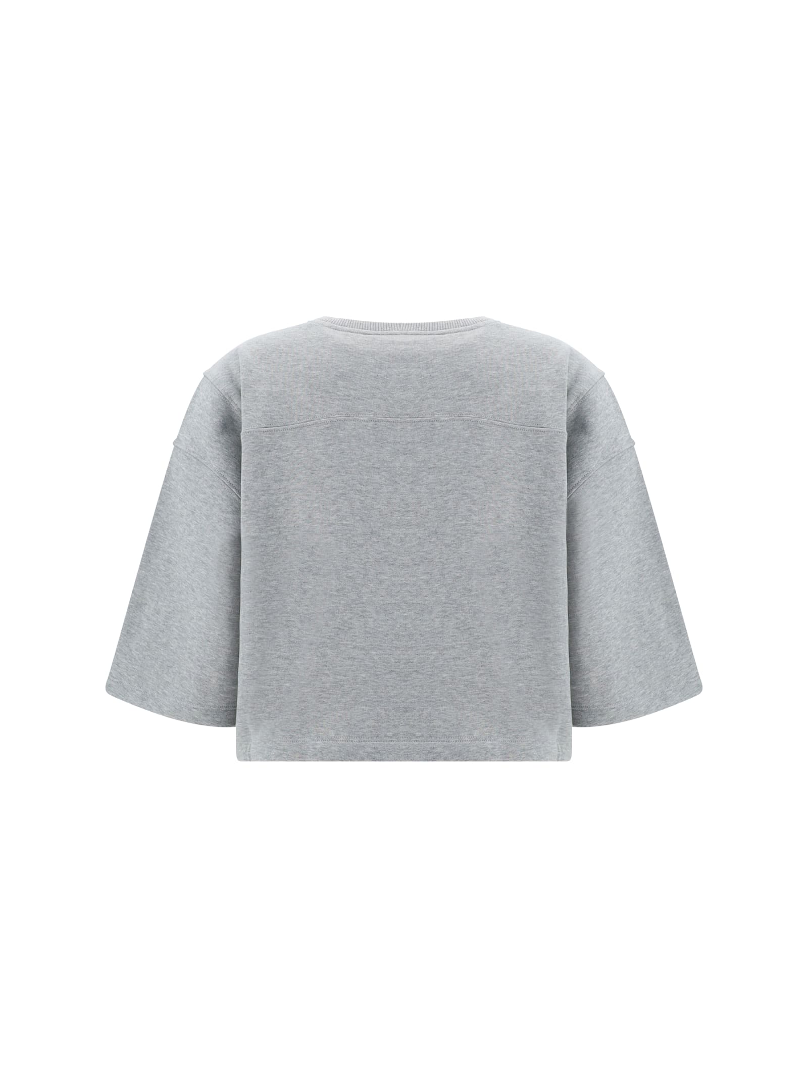 Shop Balmain T-shirt In Gris Chiné/ Multicolore