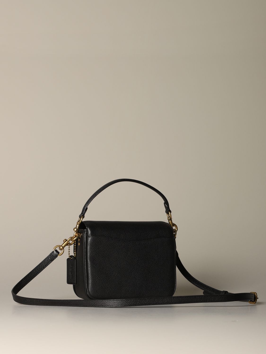 coach textured leather shoulder bag