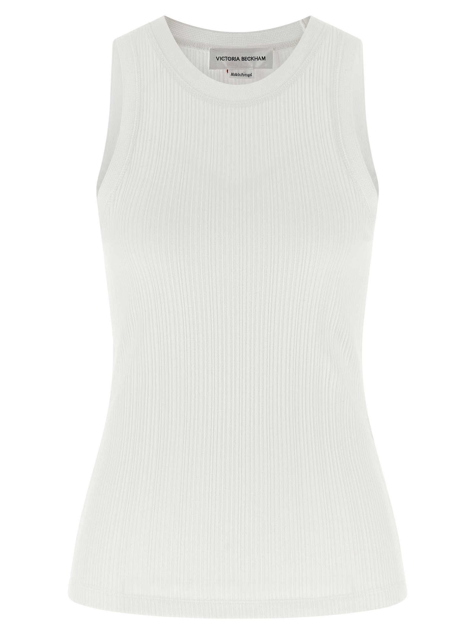 Victoria Beckham Rib Tank Top In White