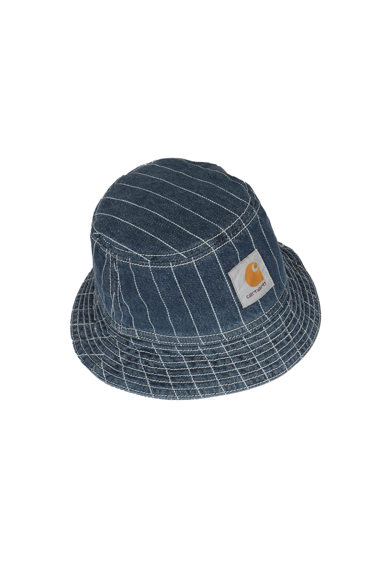 Shop Carhartt Logo Bucket Hat In Blu