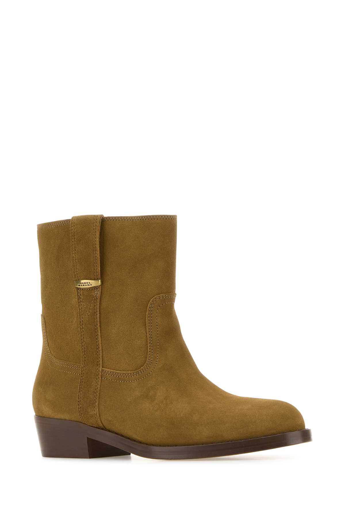 Isabel Marant Biscuit Suede Lylie Ankle Boots In Sepia