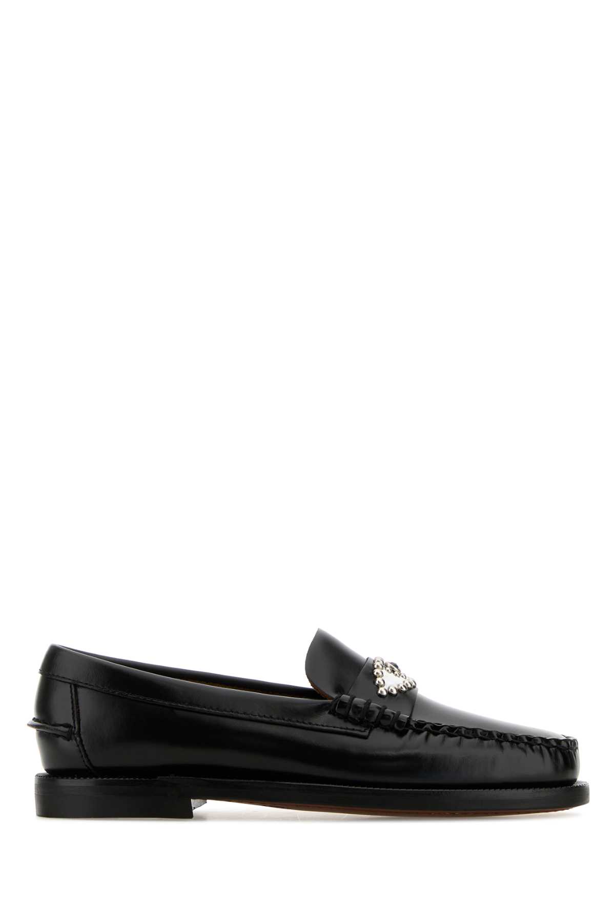 Black Leather Classic Dan Eye Loafers