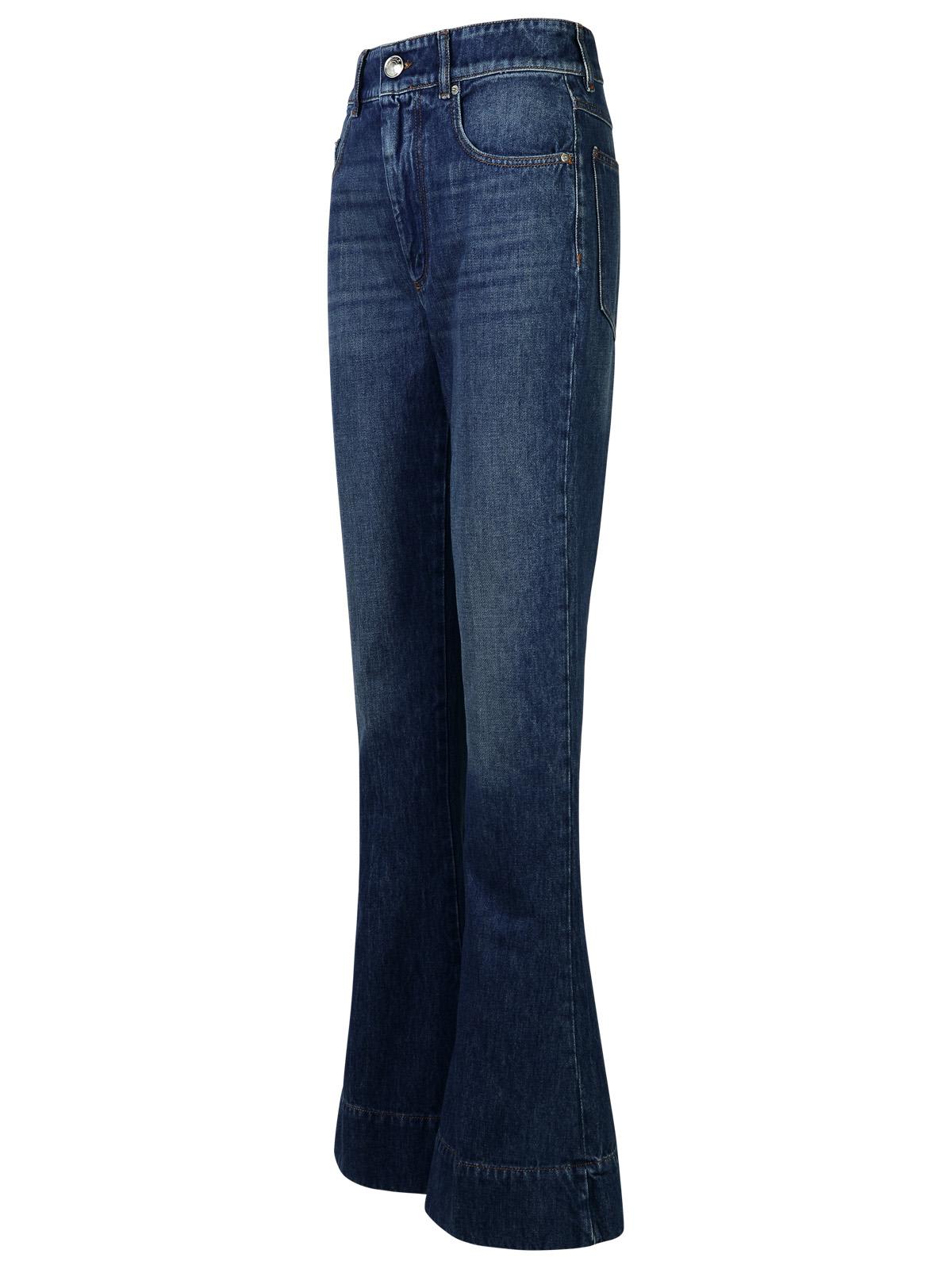 Shop Sportmax Robinia Blue Cotton Jeans